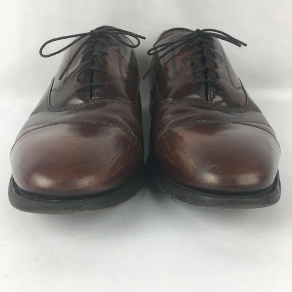 Johnston Murphy Optima Brown Leather Cap Toe Oxford Dress Shoes Mens 11 D/B USA main image 6